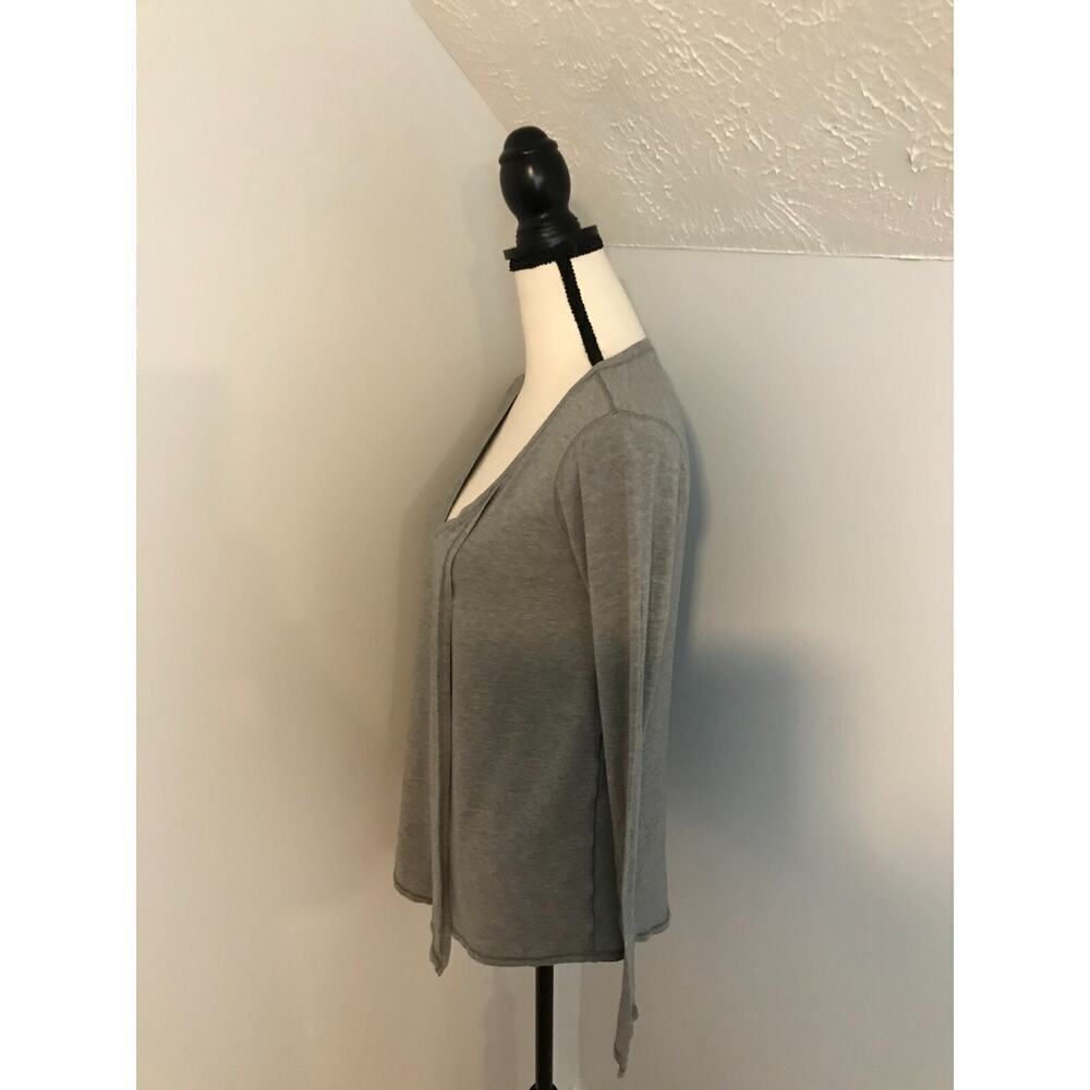 Lululemon Knot a Problem Long Sleeve Gray Draped Tee - Picture 3 of 9